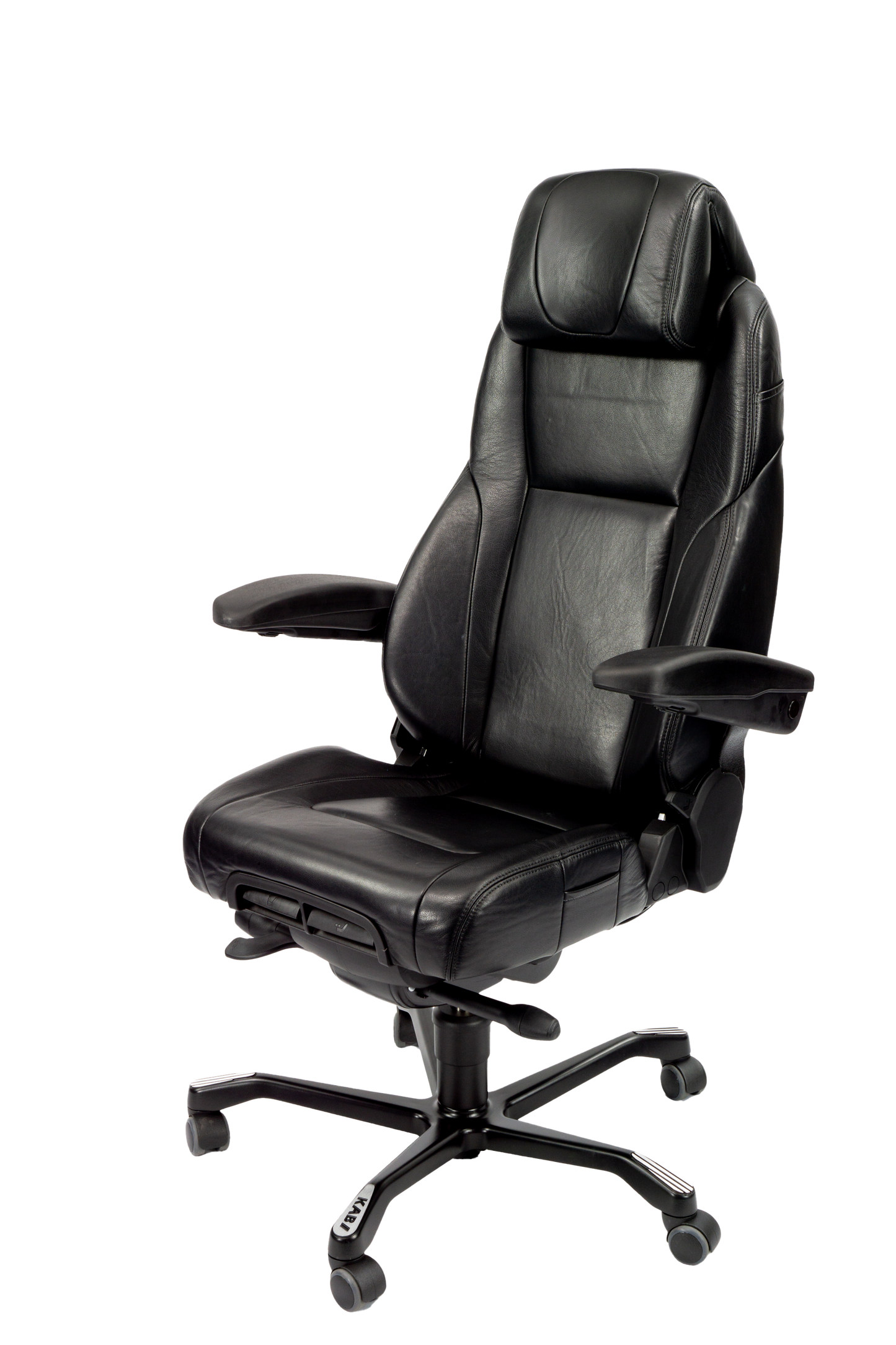 KAB K4 task chair in Black Leather for long hours and posture support