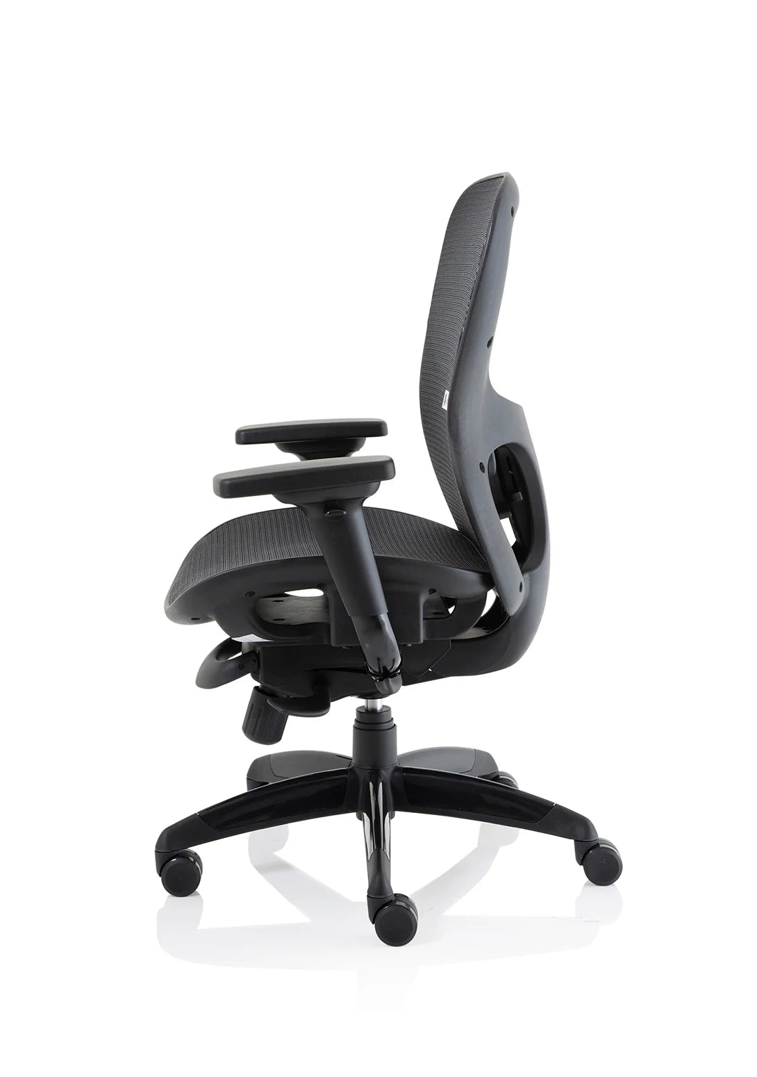 Stealth Shadow high mesh back ergonomic office chair with arms in modern workspace