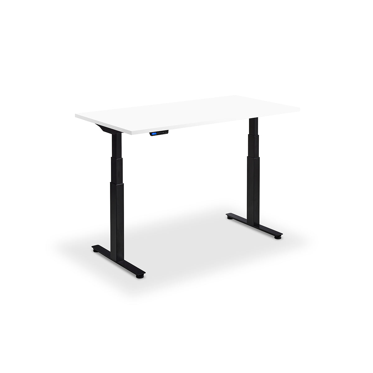Lavoro Flyga 1200 x 700mm black dual motor standing desk with white desktop