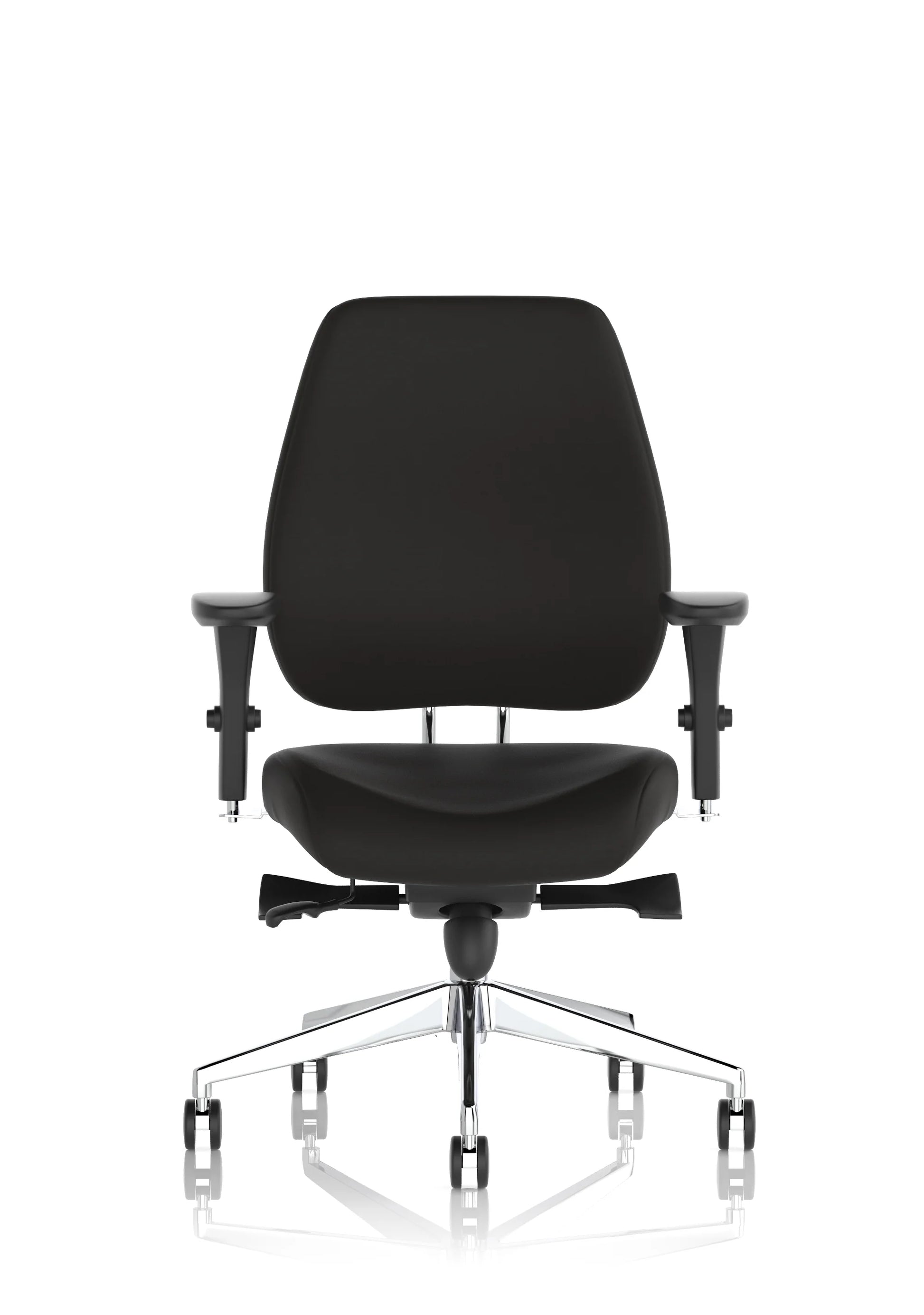 Ergonomic office chair with high back support and adjustable seating position