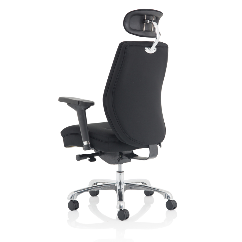 Professional Dynamic Domino fabric office chair with ergonomic high-back design and adjustable headrest