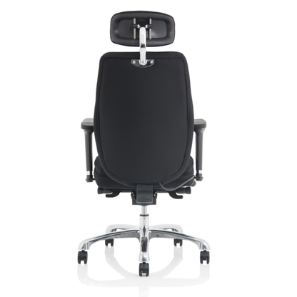 Comfortable Dynamic Domino ergonomic office chair with breathable fabric seat and integrated headrest