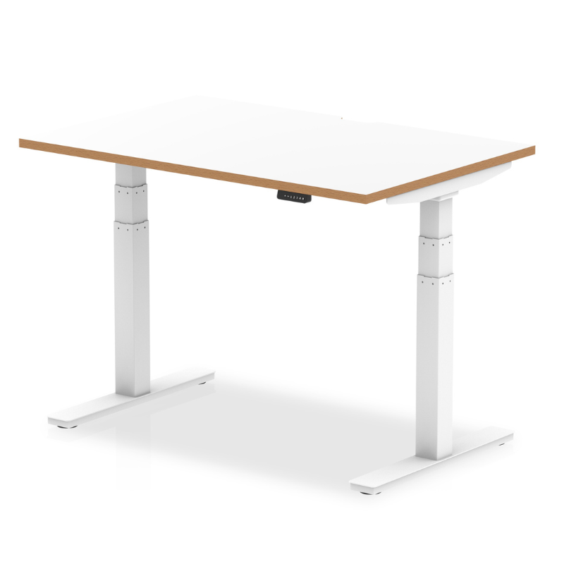 Dynamic Oslo Air electric height adjustable desk 1200mm with standard foot