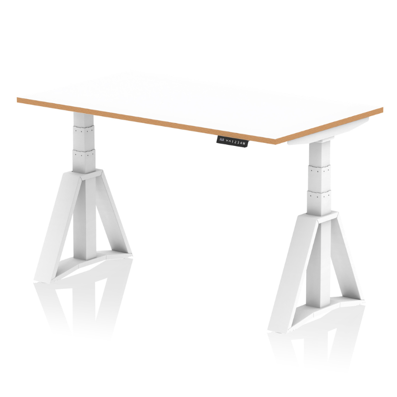 Dynamic Oslo Air electric height adjustable desk 1400mm with Piste foot