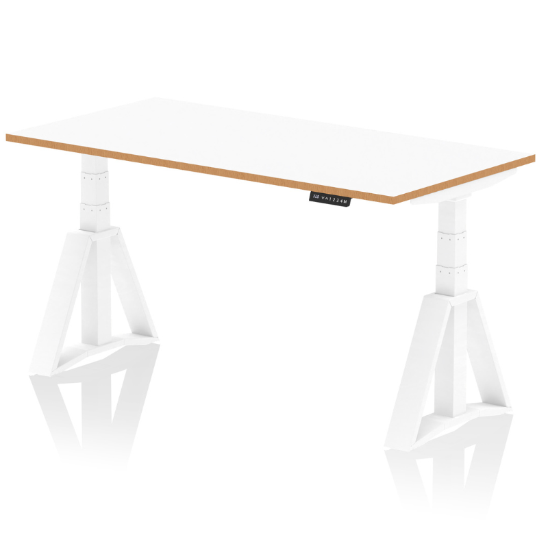 Dynamic Oslo Air electric height adjustable desk 1600mm with Piste foot
