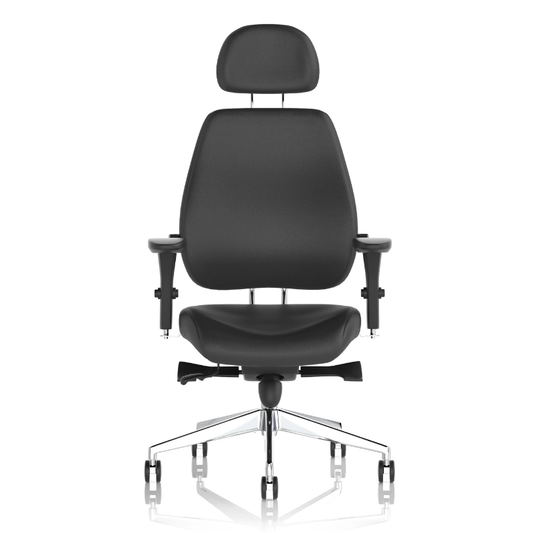 High back ergonomic office chair with headrest and lumbar support for all-day use