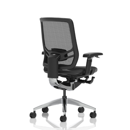 Dynamic Ergo Click high-back ergonomic task chair without headrest – angled view
