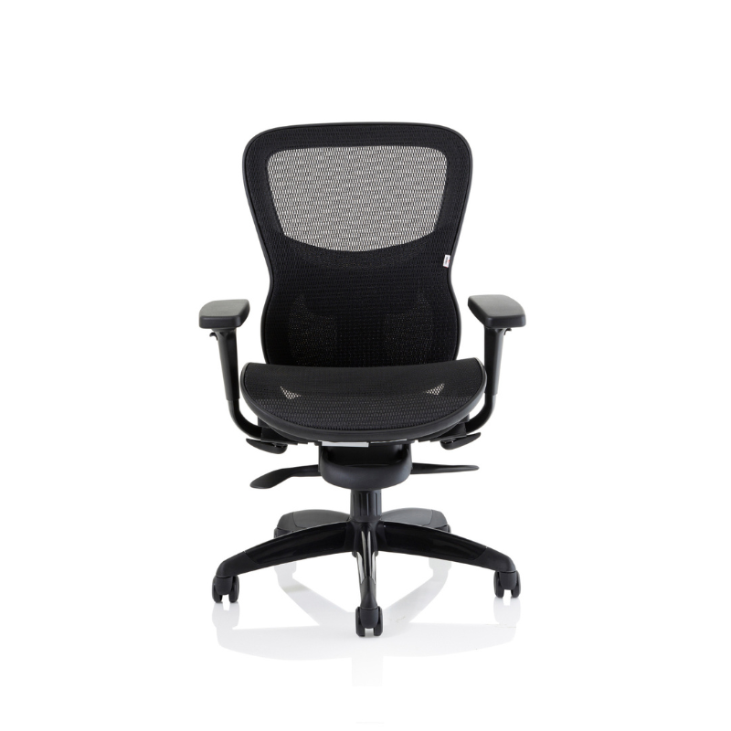 Stealth Shadow high mesh back ergonomic office chair with arms in modern workspace