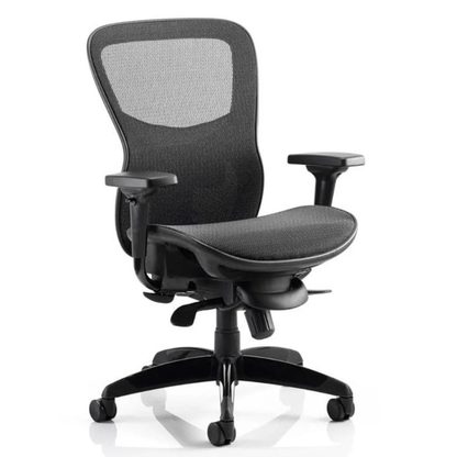 Stealth Shadow high mesh back ergonomic office chair with arms in modern workspace