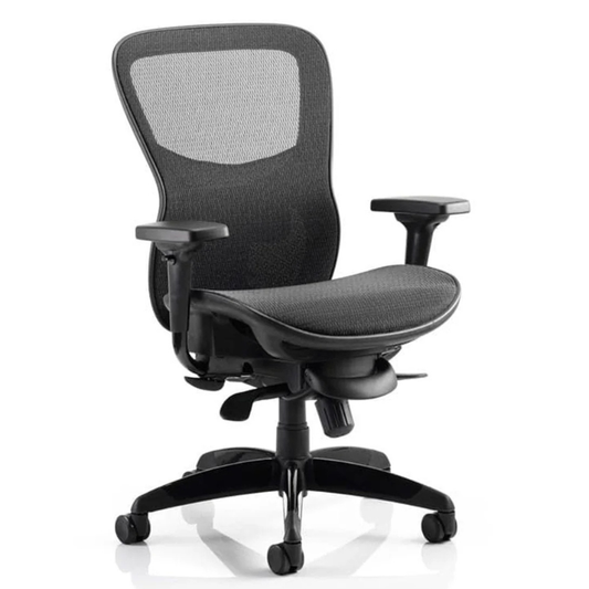 Stealth Shadow high mesh back ergonomic office chair with arms in modern workspace