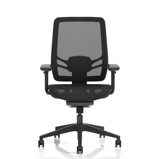 Dynamic Ergo Twist high-mesh ergonomic office chair without headrest – front view