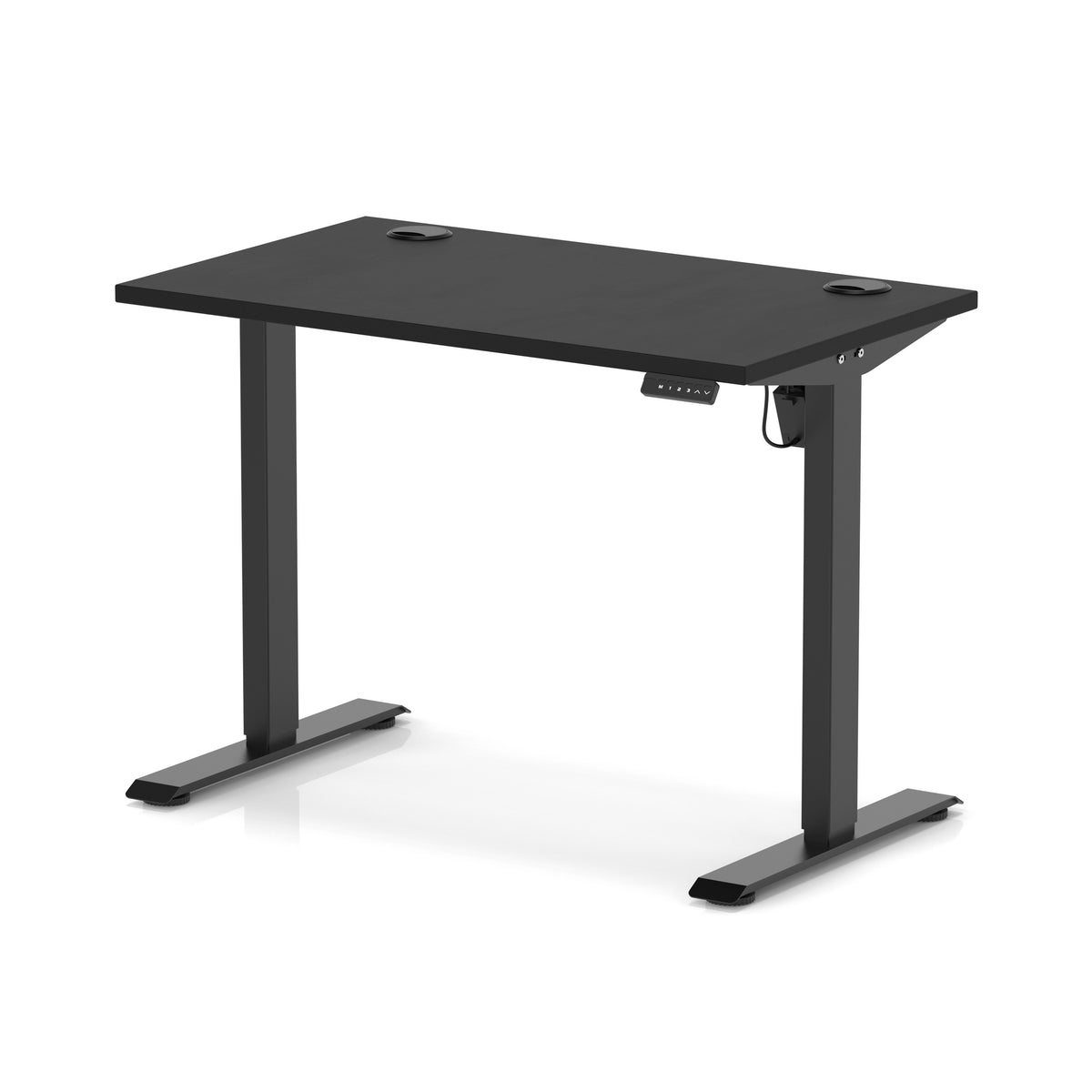 Dynamic Air Lite Slimline 1000mm desk in Black with black legs