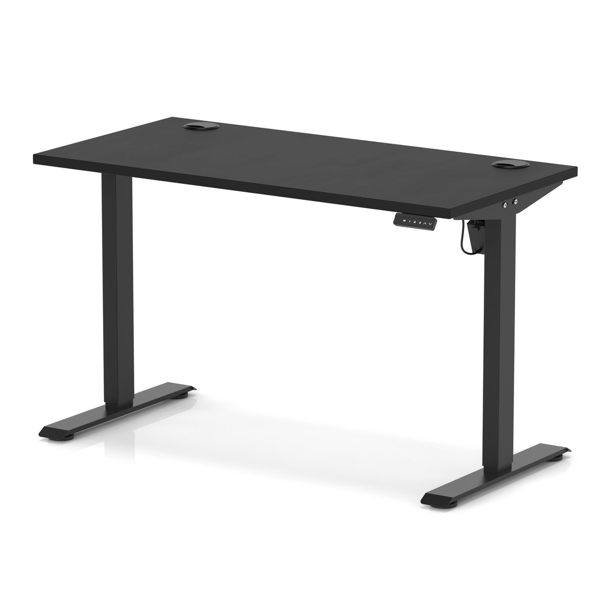 Dynamic Air Lite Slimline 1200mm desk in Black with black legs