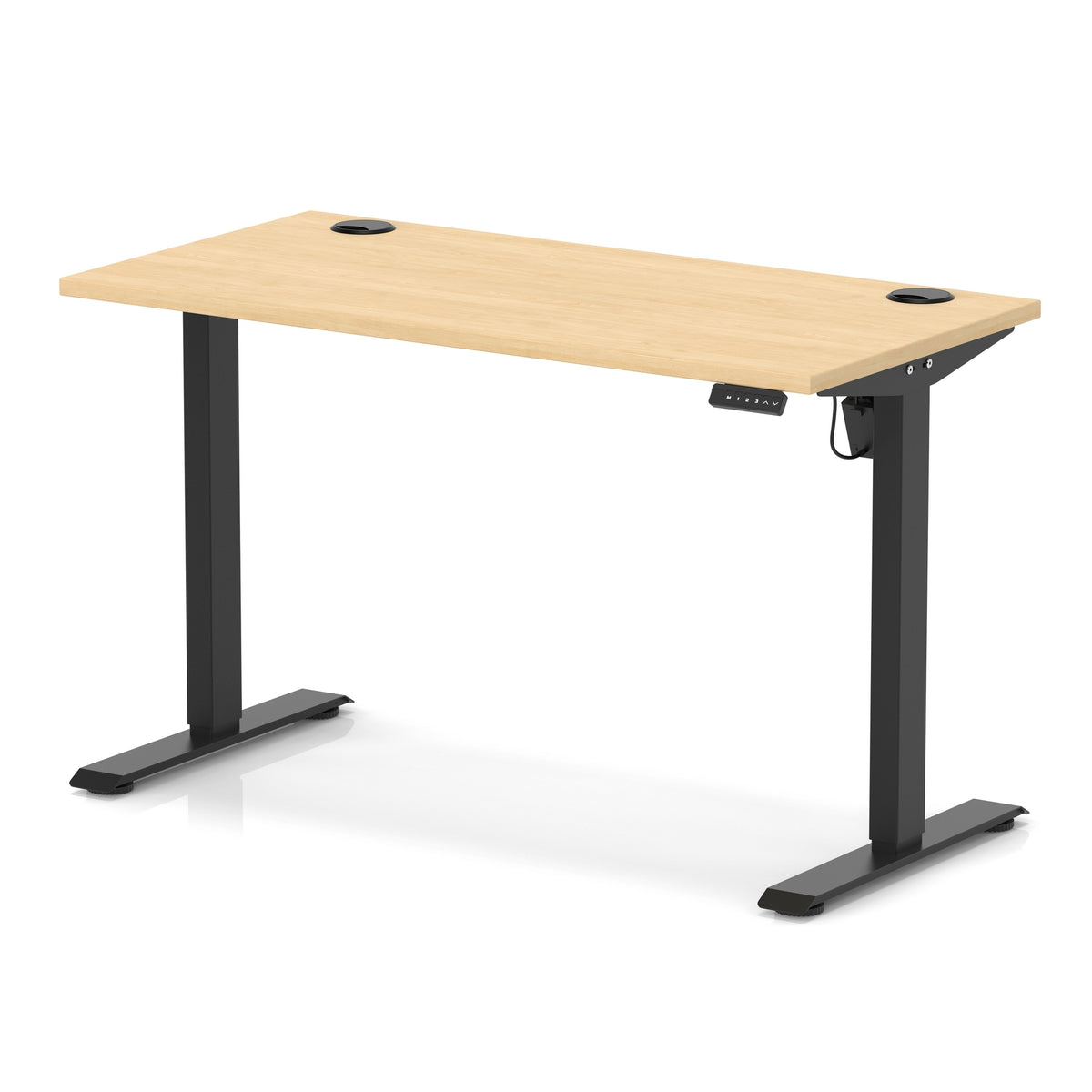 Dynamic Air Lite Slimline 1200mm desk in Maple with black legs