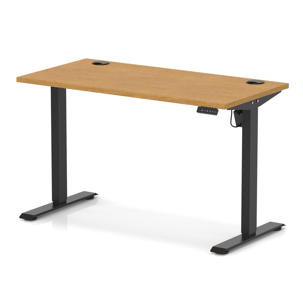 Dynamic Air Lite Slimline 1200mm desk in Oak with black legs
