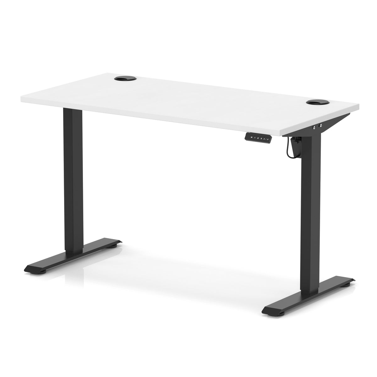 Dynamic Air Lite Slimline 1200mm desk in White with black legs