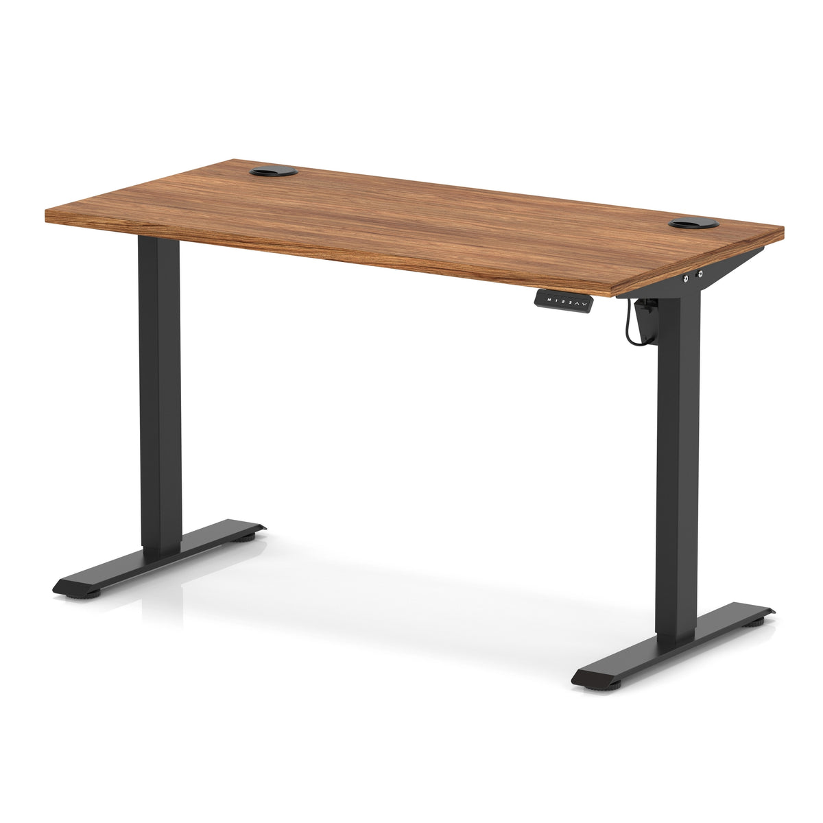 Dynamic Air Lite Slimline 1200mm desk in Walnut with black legs