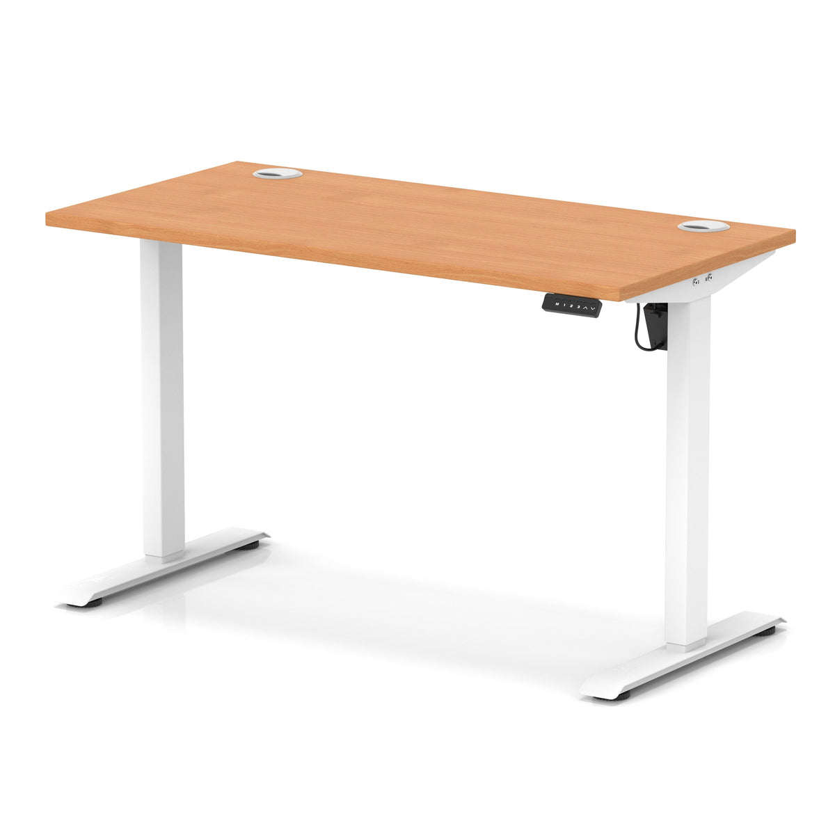 Dynamic Air Lite Slimline 1200mm desk in Beech with white legs