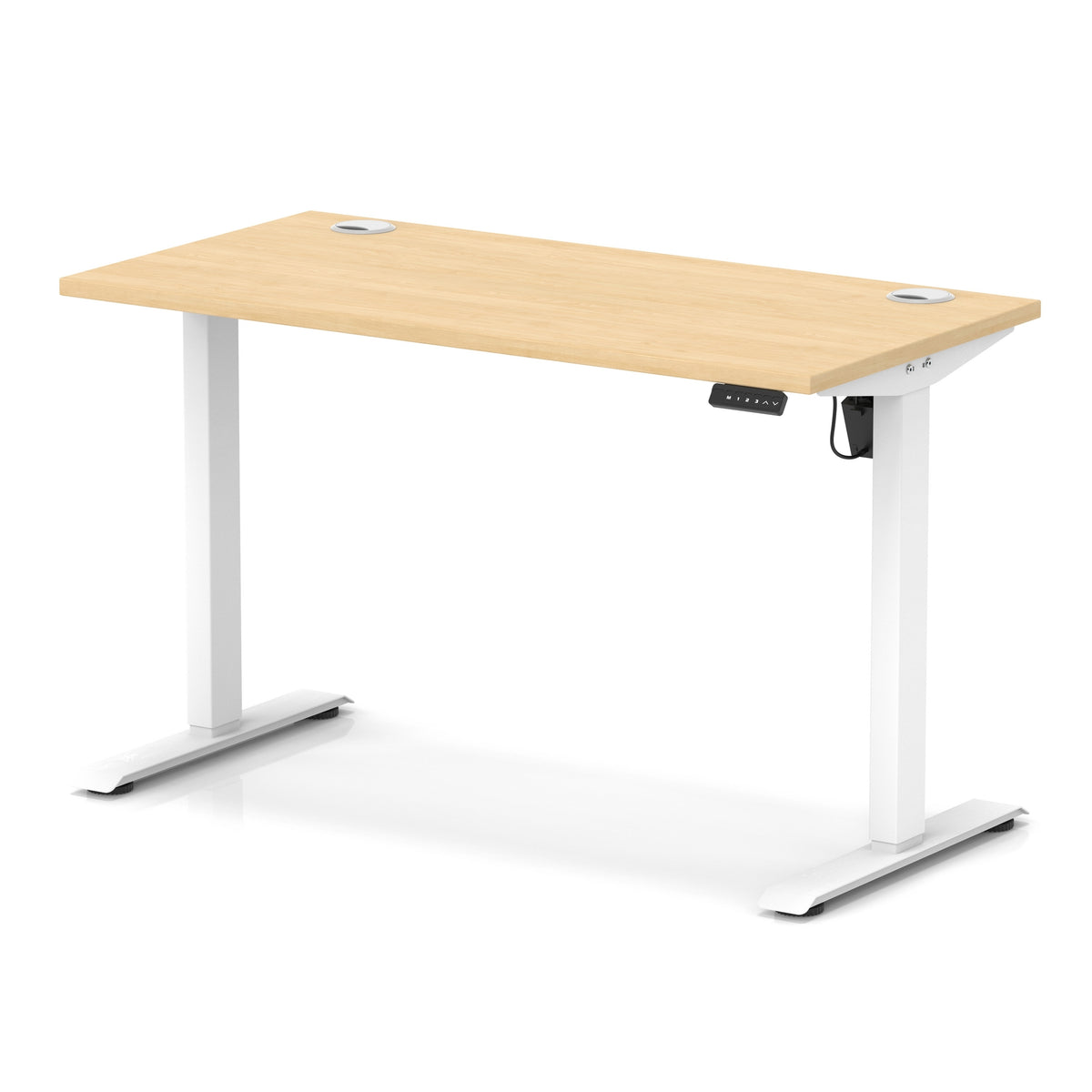 Dynamic Air Lite Slimline 1200mm desk in Maple with white legs