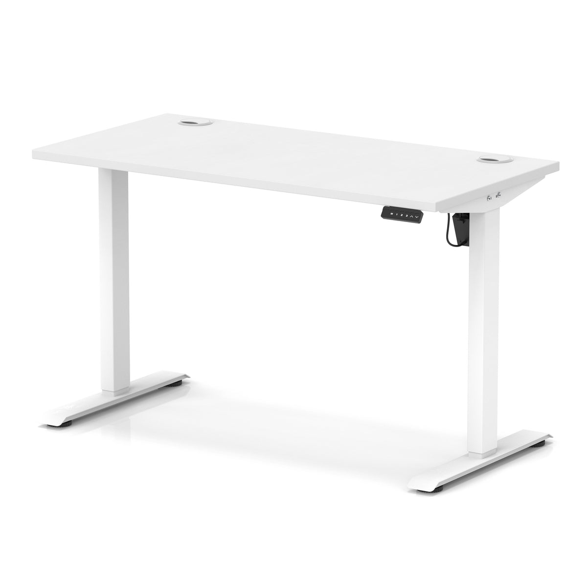 Dynamic Air Lite Slimline 1200mm desk in White with white legs