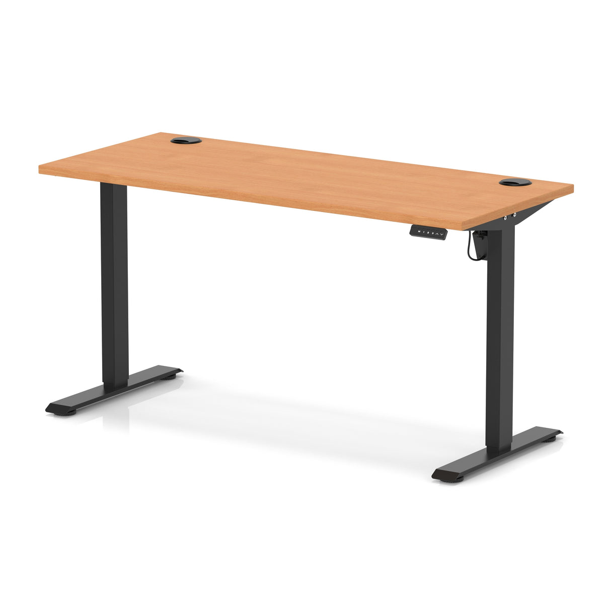 Dynamic Air Lite Slimline 1400mm desk in Beech with black legs