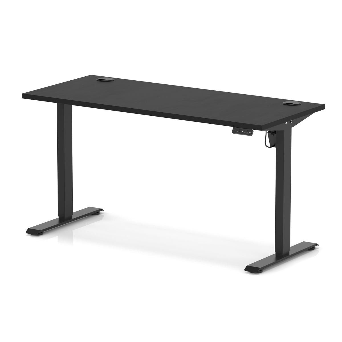 Dynamic Air Lite Slimline 1400mm desk in Black with black legs