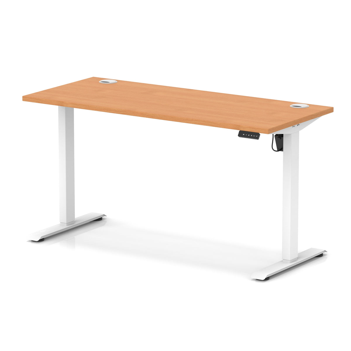 Dynamic Air Lite Slimline 1400mm desk in Beech with white legs