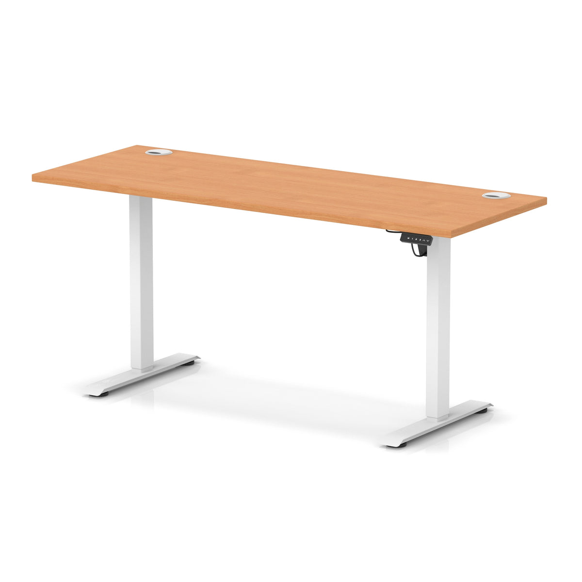 Dynamic Air Lite Slimline 1600mm desk in Beech with white legs