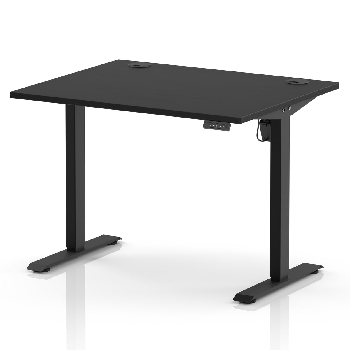 Dynamic Air Lite 1000mm desk in Black with black legs