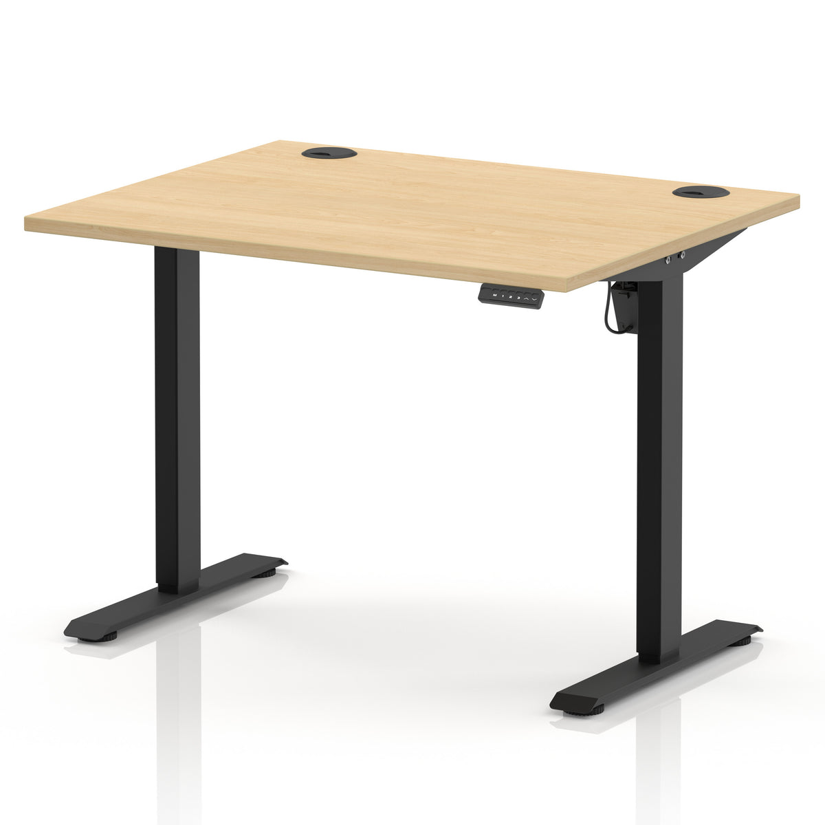 Dynamic Air Lite 1000mm desk in Maple with black legs
