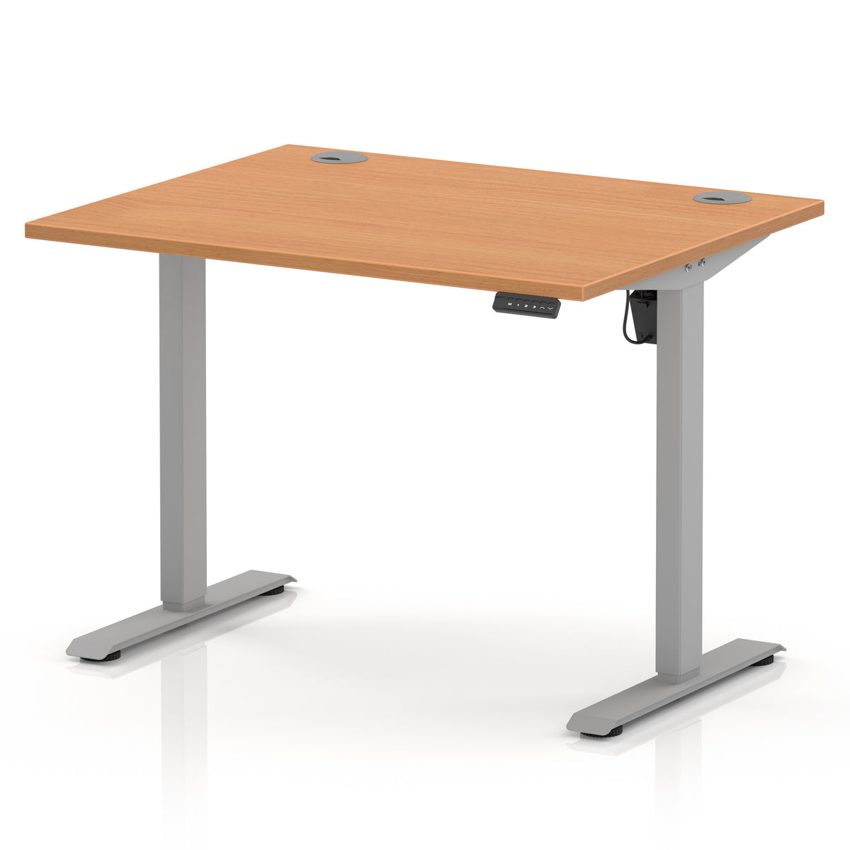 Dynamic Air Lite 1000mm desk in Beech with silver legs