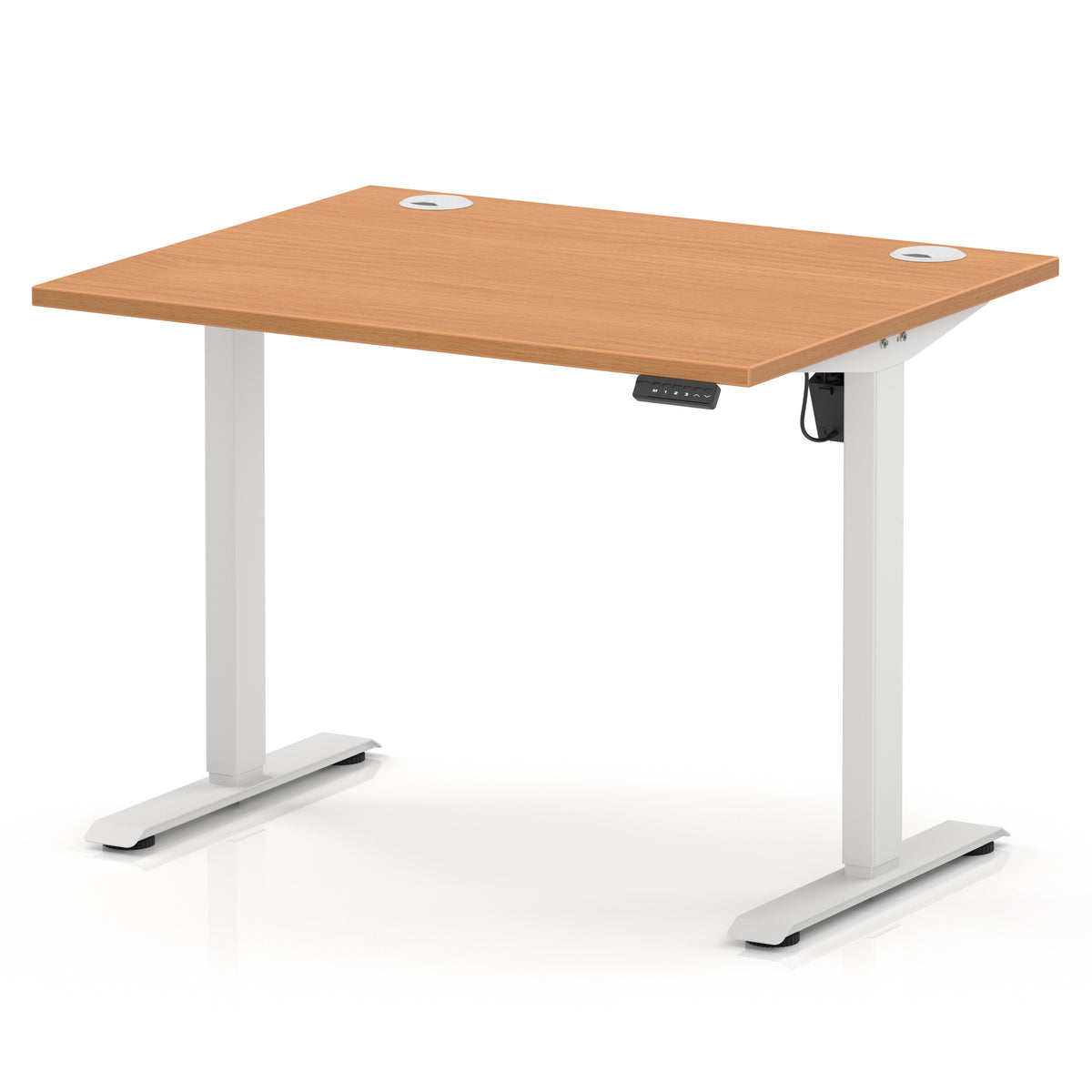 Dynamic Air Lite 1000mm desk in Beech with white legs