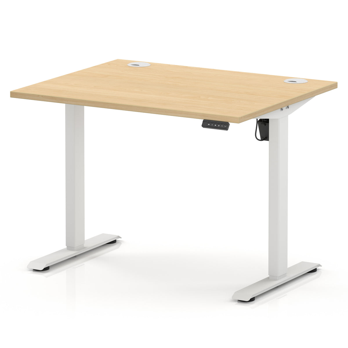 Dynamic Air Lite 1000mm desk in Maple with white legs