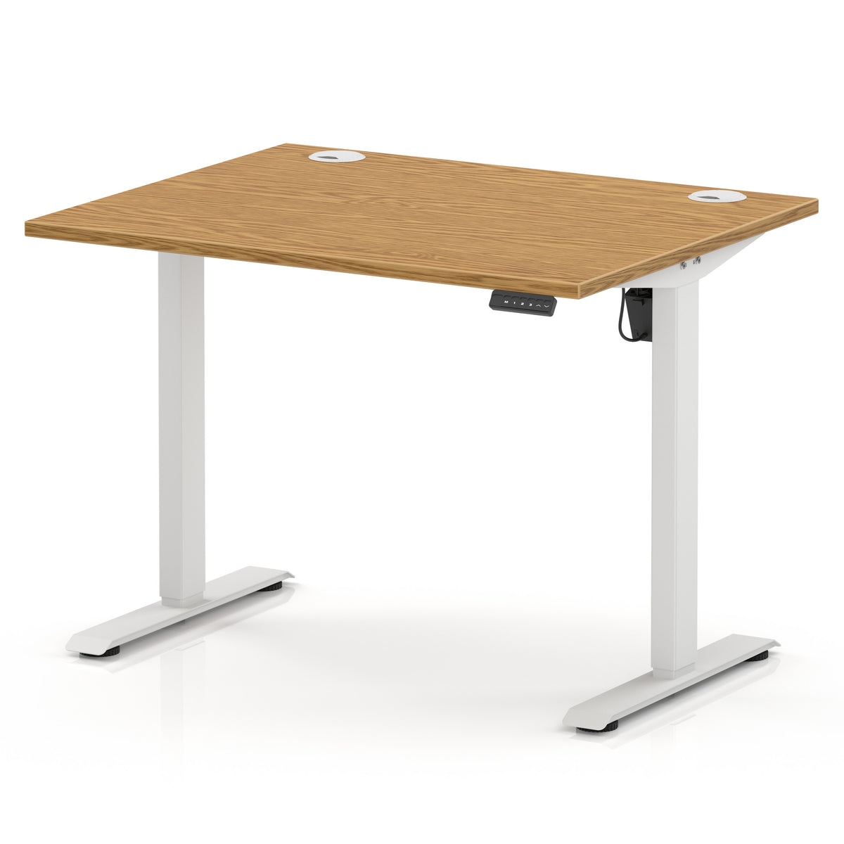 Dynamic Air Lite 1000mm desk in Oak with white legs