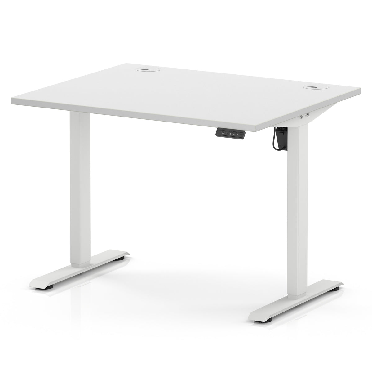 Dynamic Air Lite 1000mm desk in White with white legs