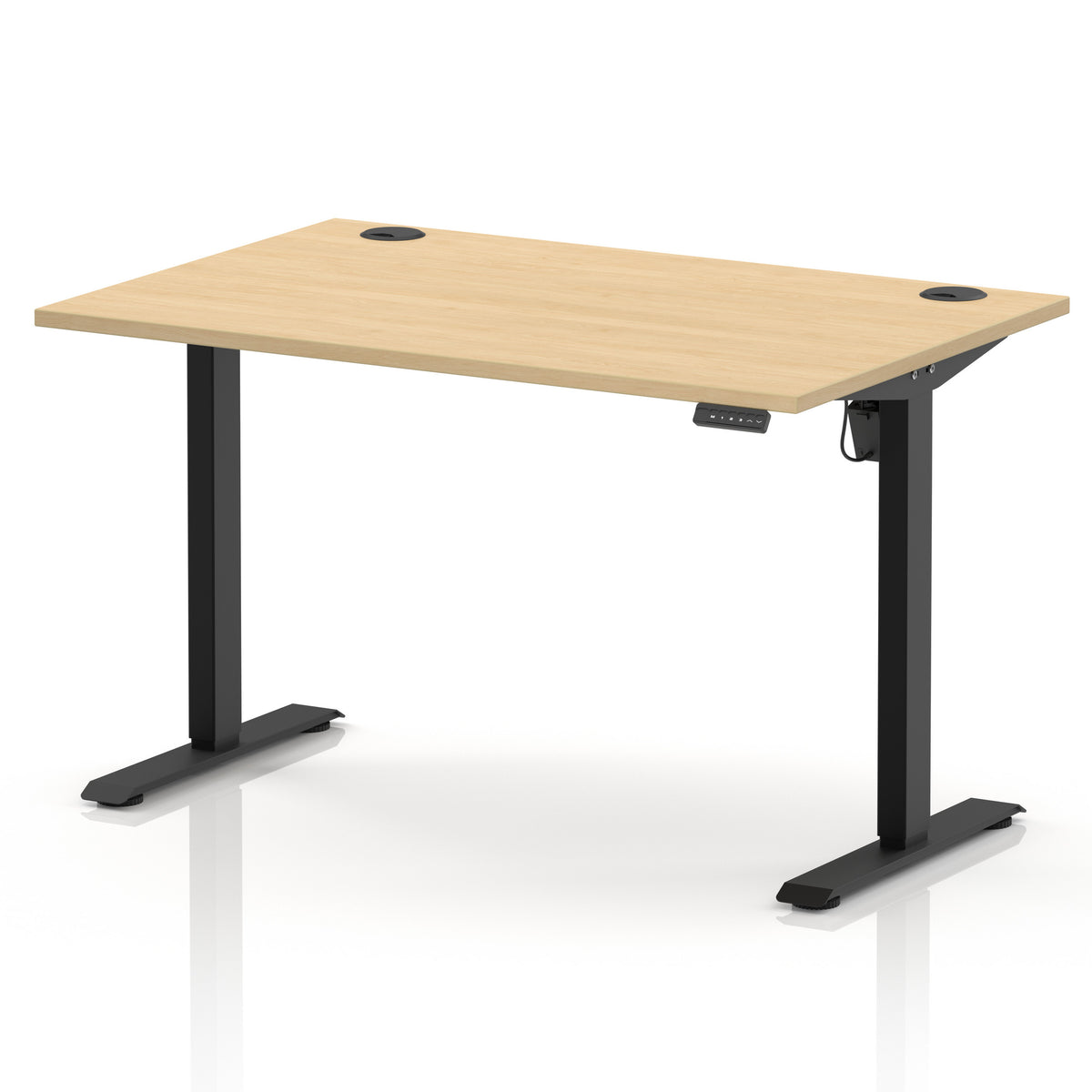Dynamic Air Lite 1200mm desk in Maple with black legs