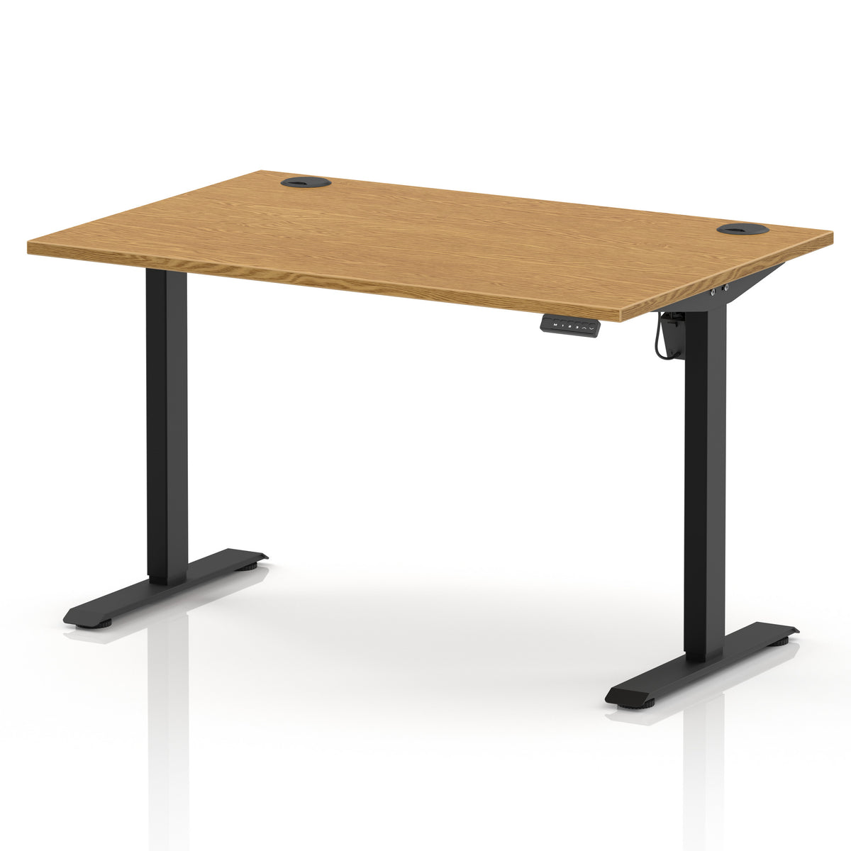 Dynamic Air Lite 1200mm desk in Oak with black legs