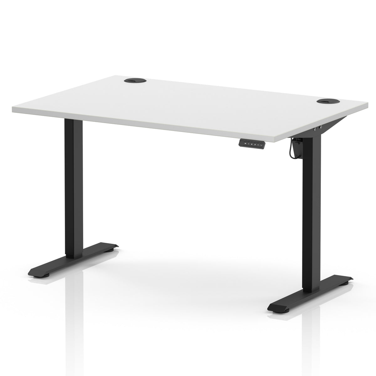 Dynamic Air Lite 1200mm desk in White with black legs