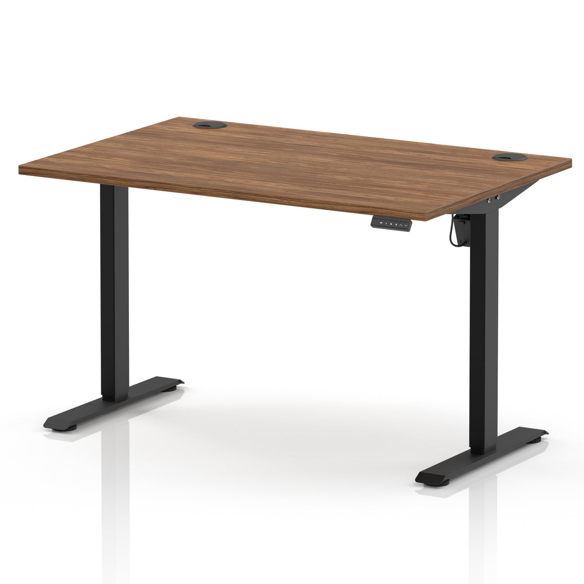 Dynamic Air Lite 1200mm desk in Walnut with black legs