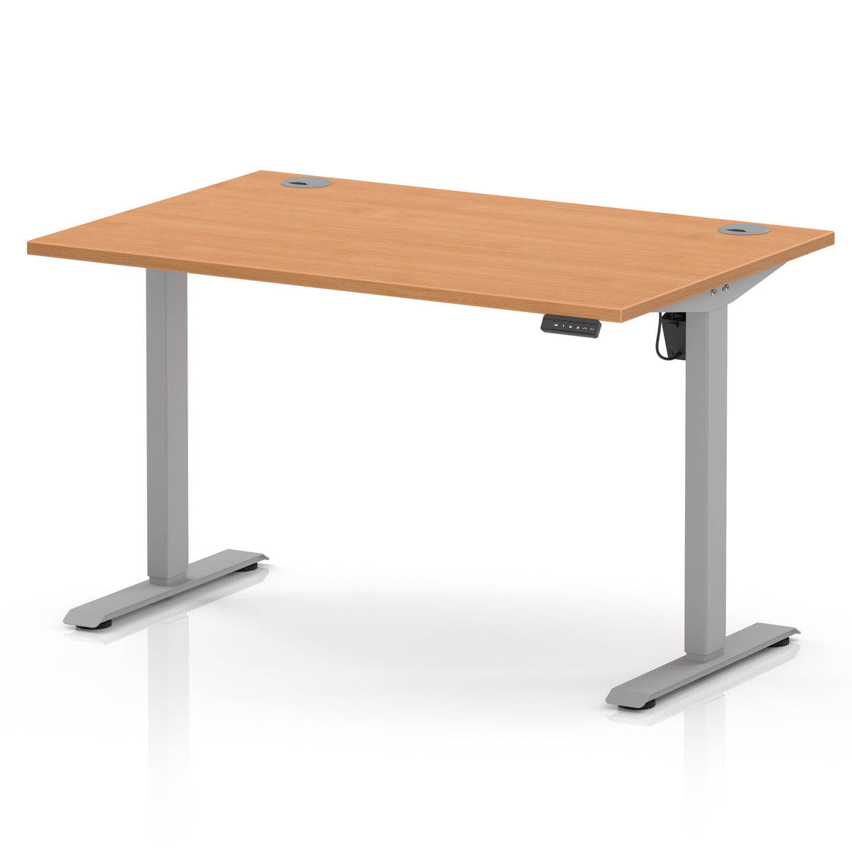 Dynamic Air Lite 1200mm desk in Beech with silver legs