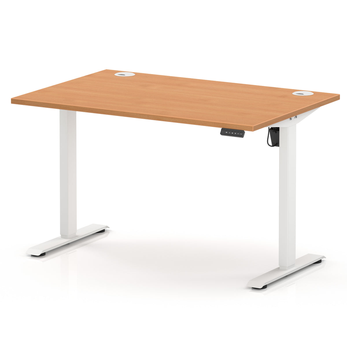 Dynamic Air Lite 1200mm desk in Beech with white legs