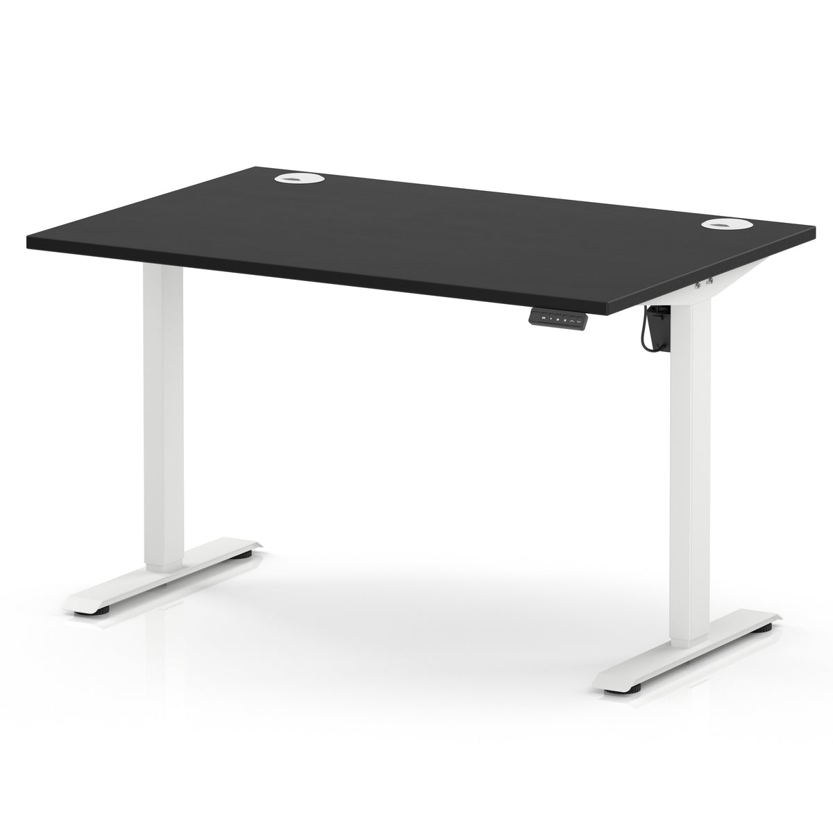 Dynamic Air Lite 1200mm desk in Black with white legs