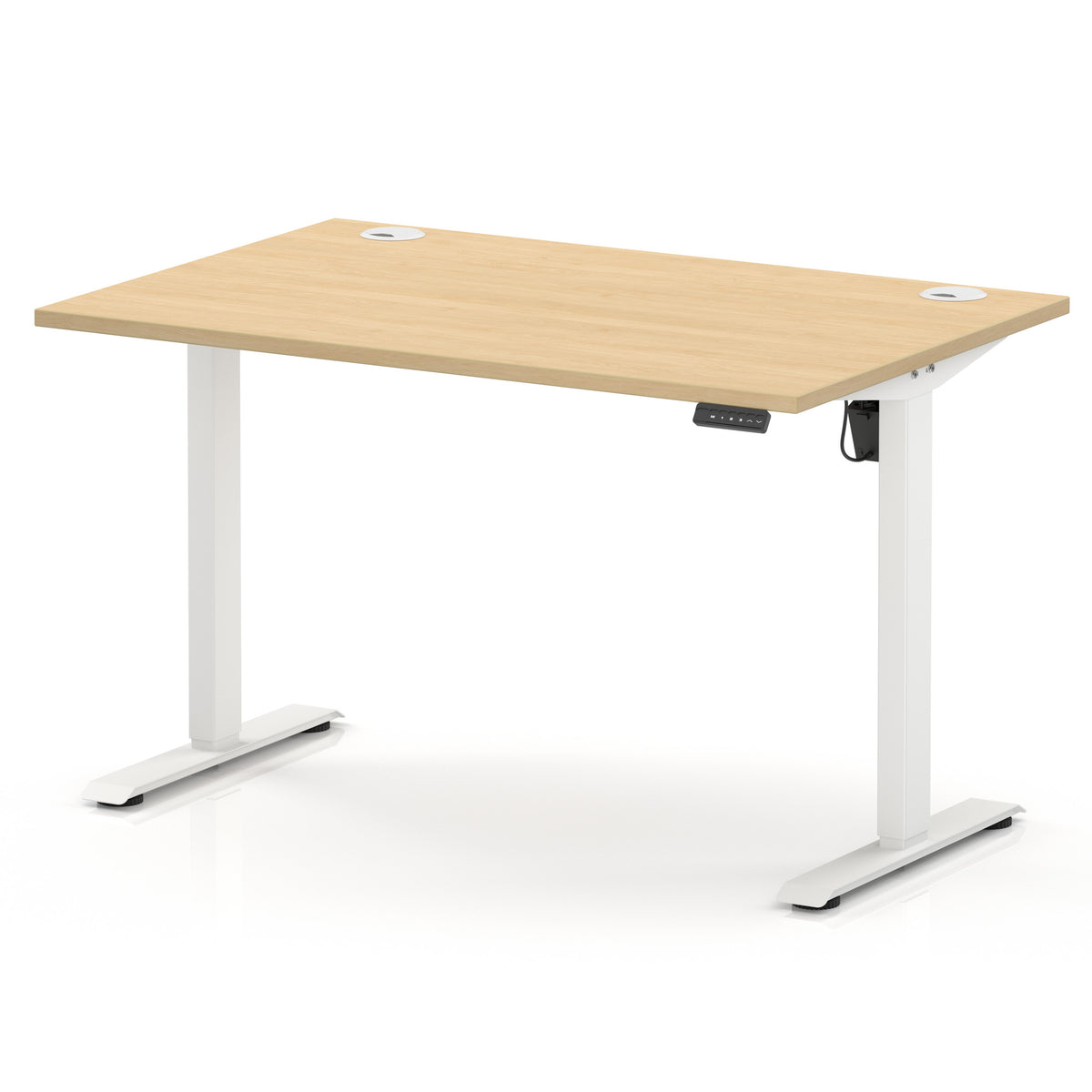 Dynamic Air Lite 1200mm desk in Maple with white legs