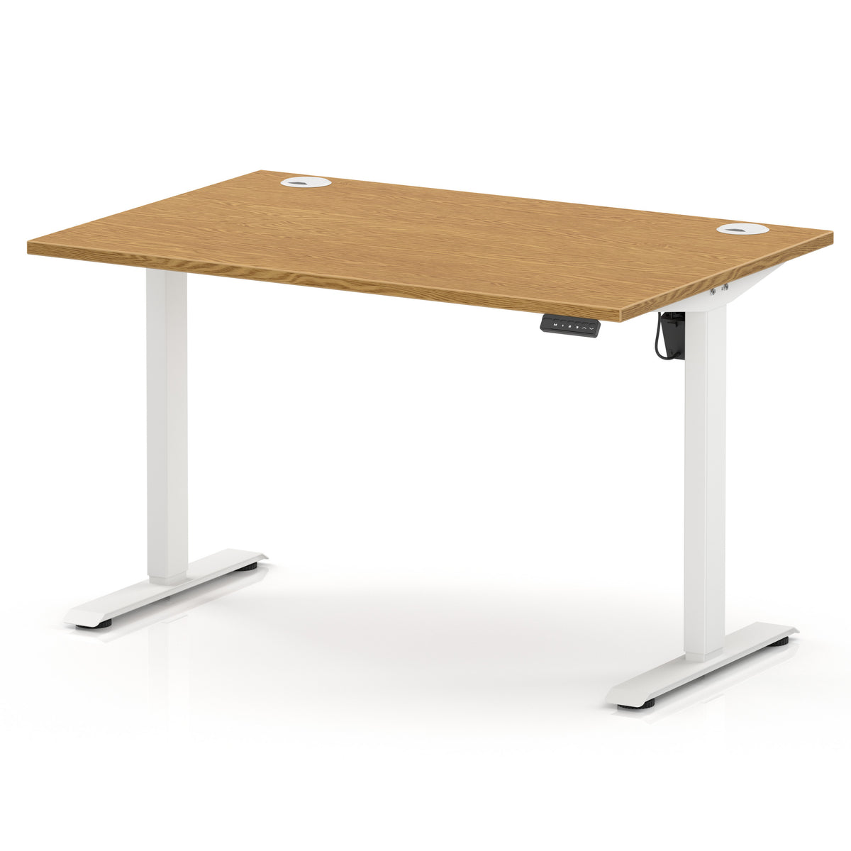 Dynamic Air Lite 1200mm desk in Oak with white legs