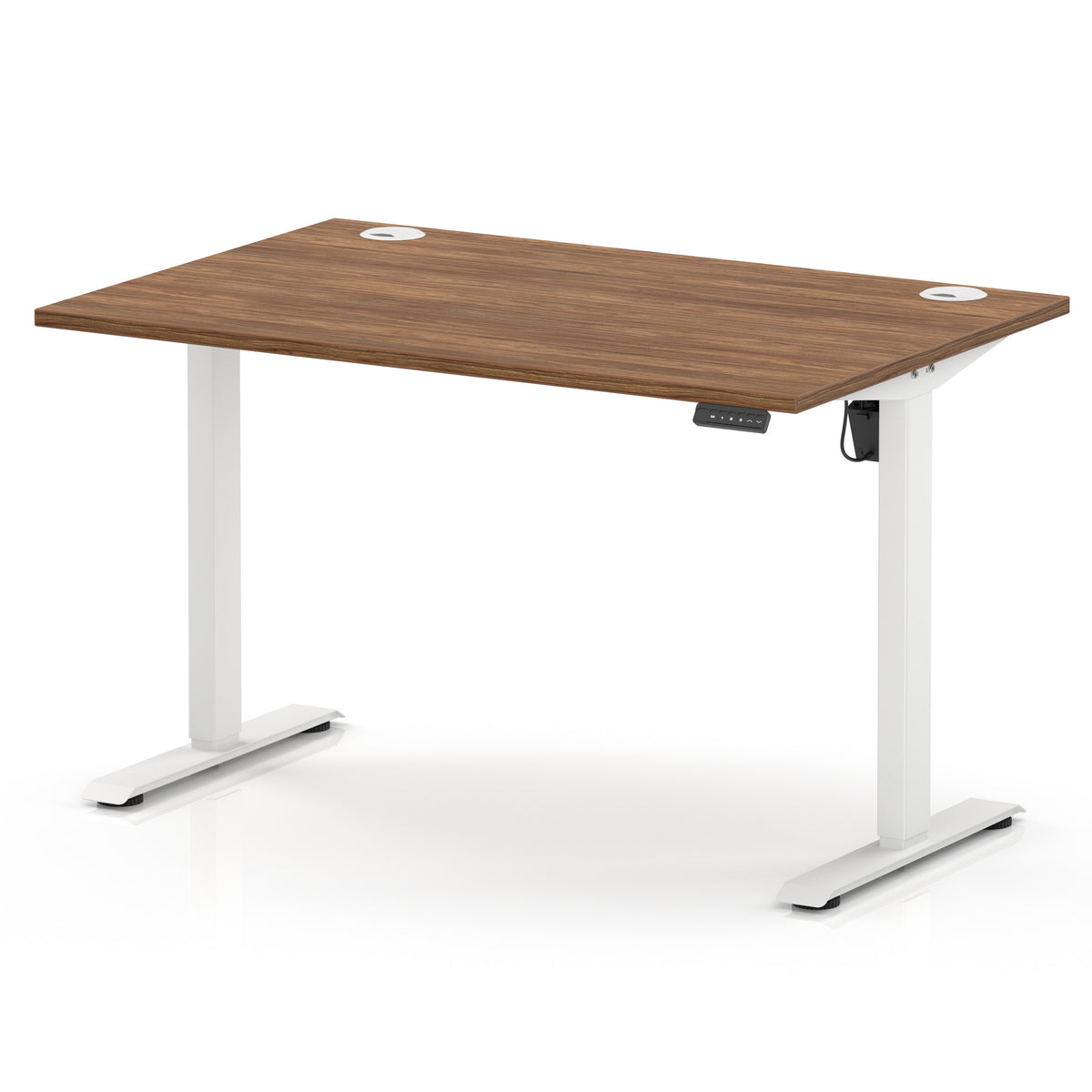 Dynamic Air Lite 1200mm desk in Walnut with white legs