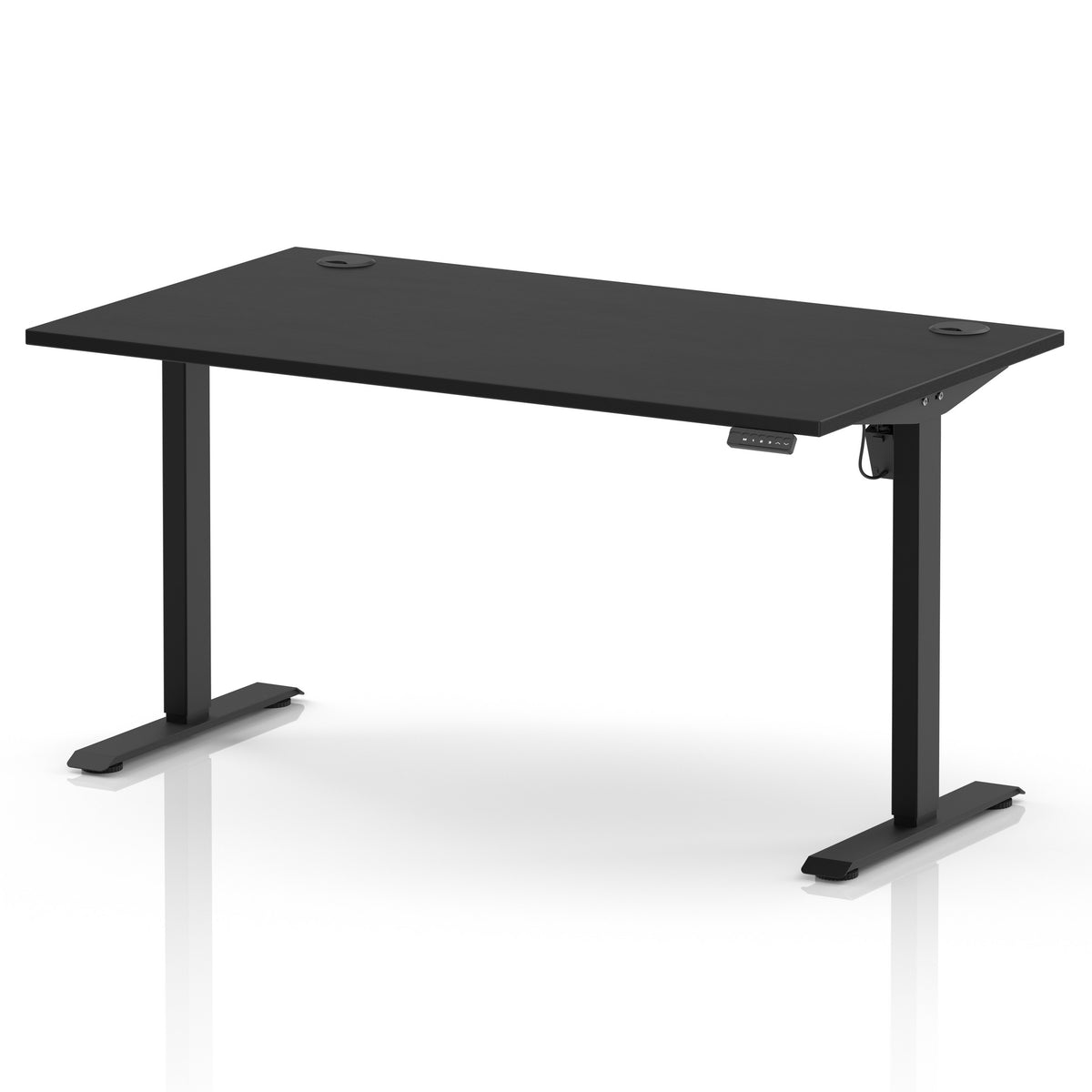Dynamic Air Lite 1400mm desk in Black with black legs