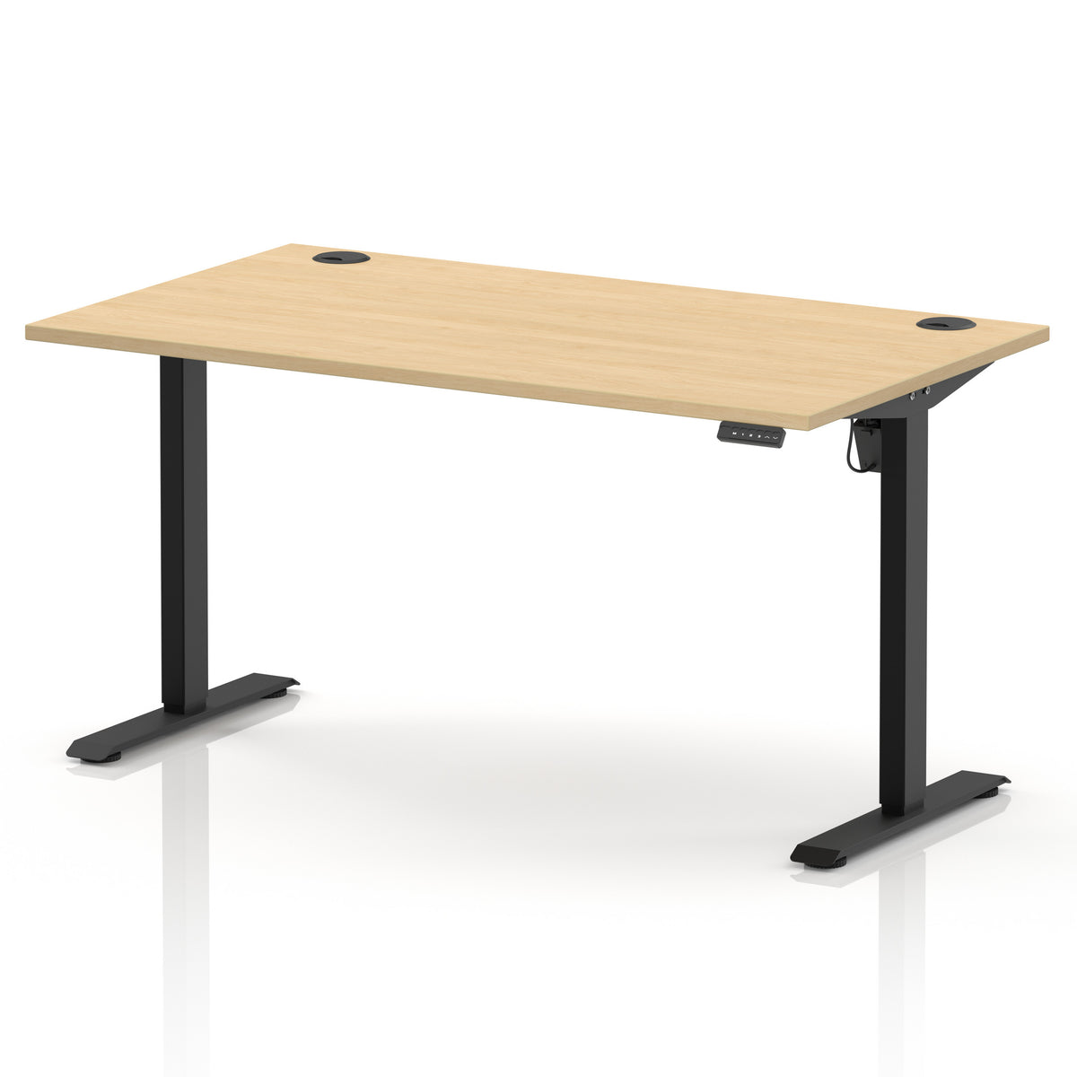 Dynamic Air Lite 1400mm desk in Maple with black legs
