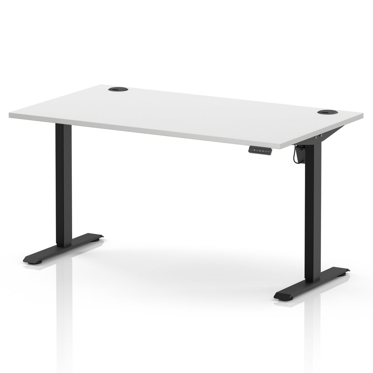 Dynamic Air Lite 1400mm desk in White with black legs