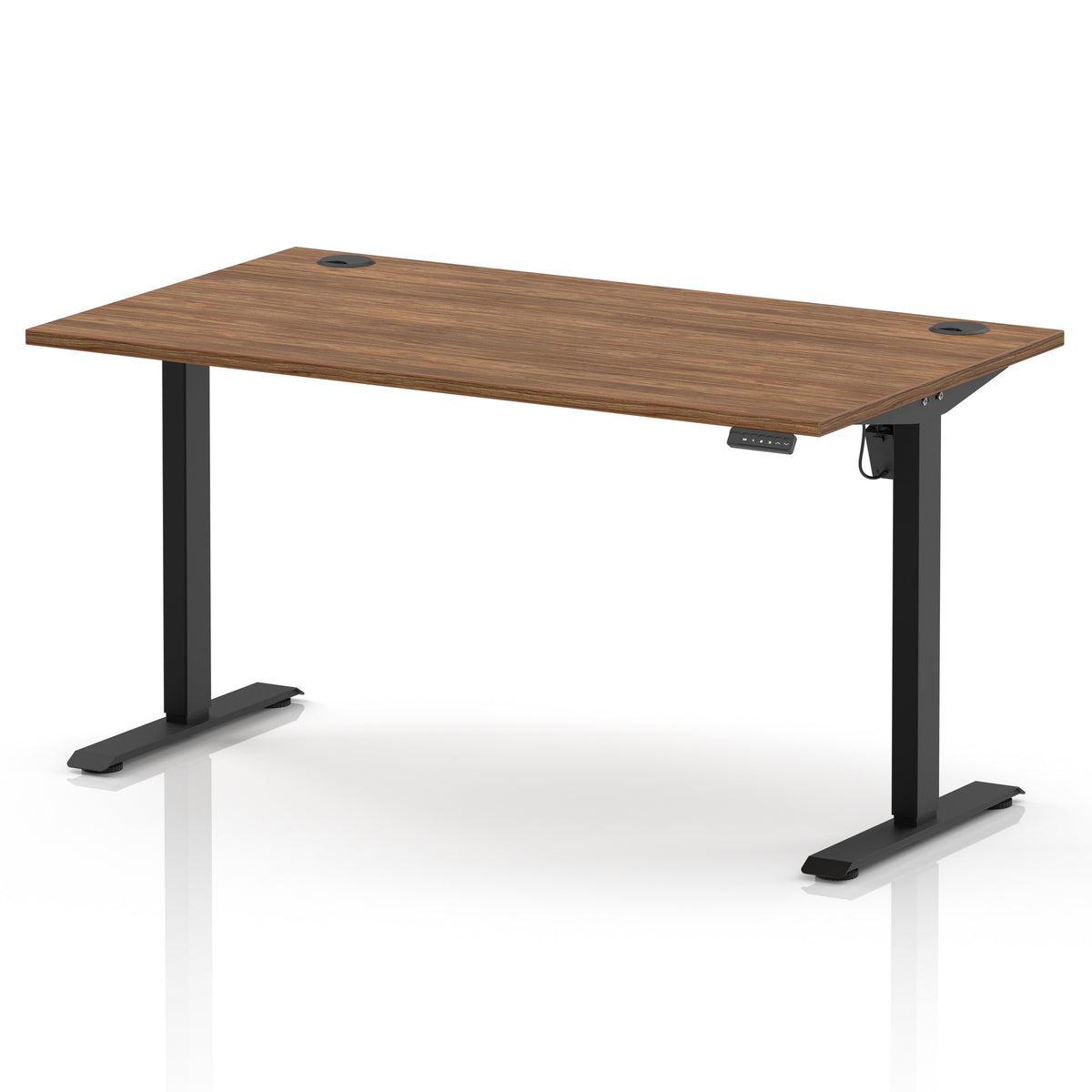 Dynamic Air Lite 1400mm desk in Walnut with black legs