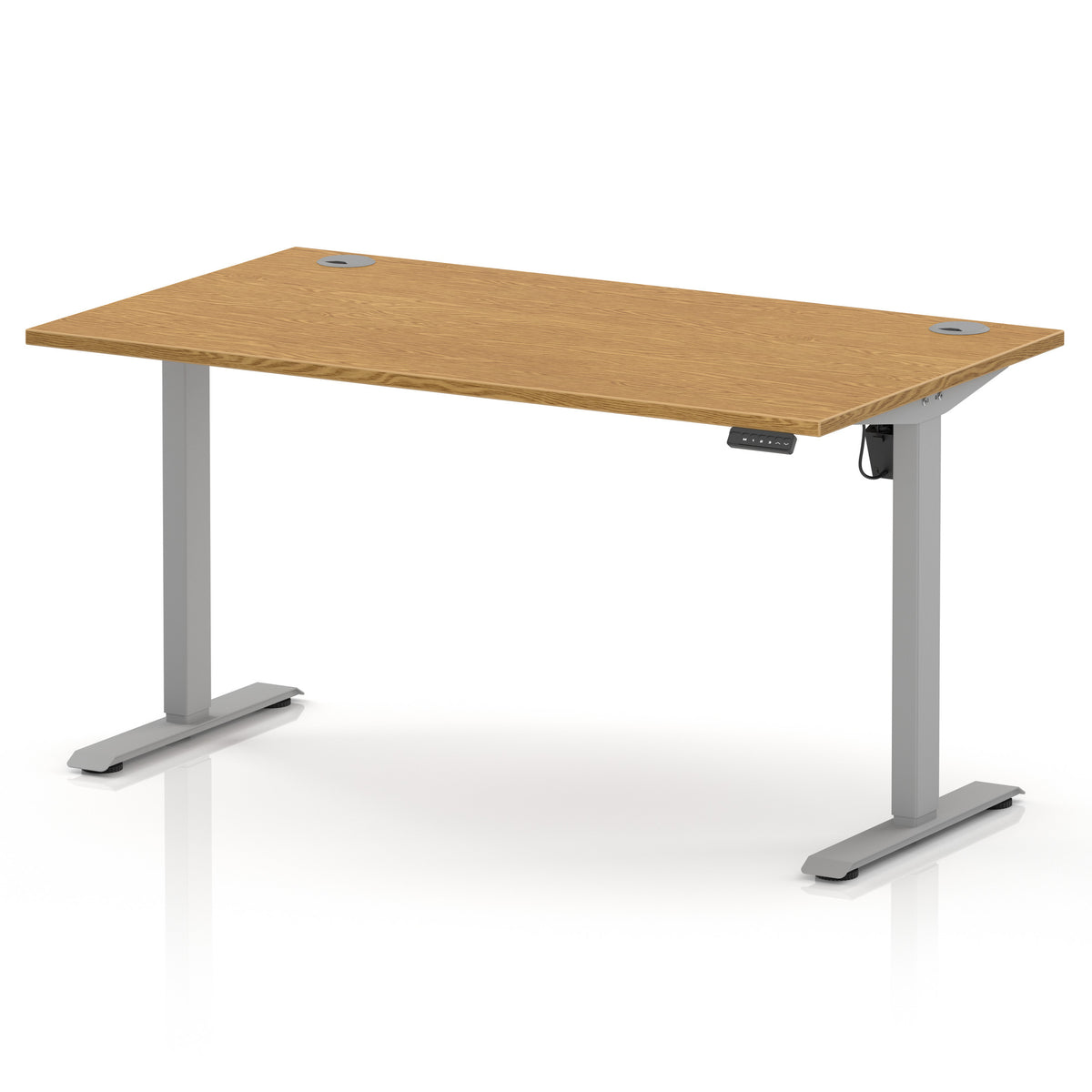 Dynamic Air Lite 1400mm desk in Oak with silver legs
